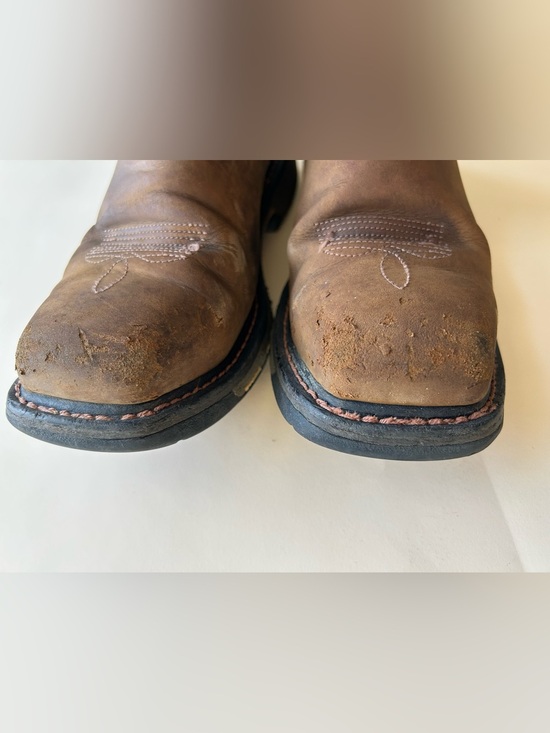 Ariat Brown Leather Western Boots with Dark Fabric Lining size 9.5 main image 8